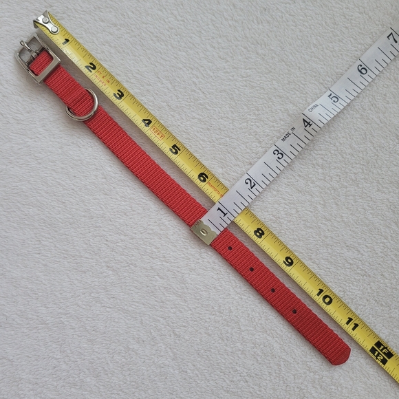 Puppy Collar | NWOT Red Nylon Silver Buckle - Picture 3 of 10